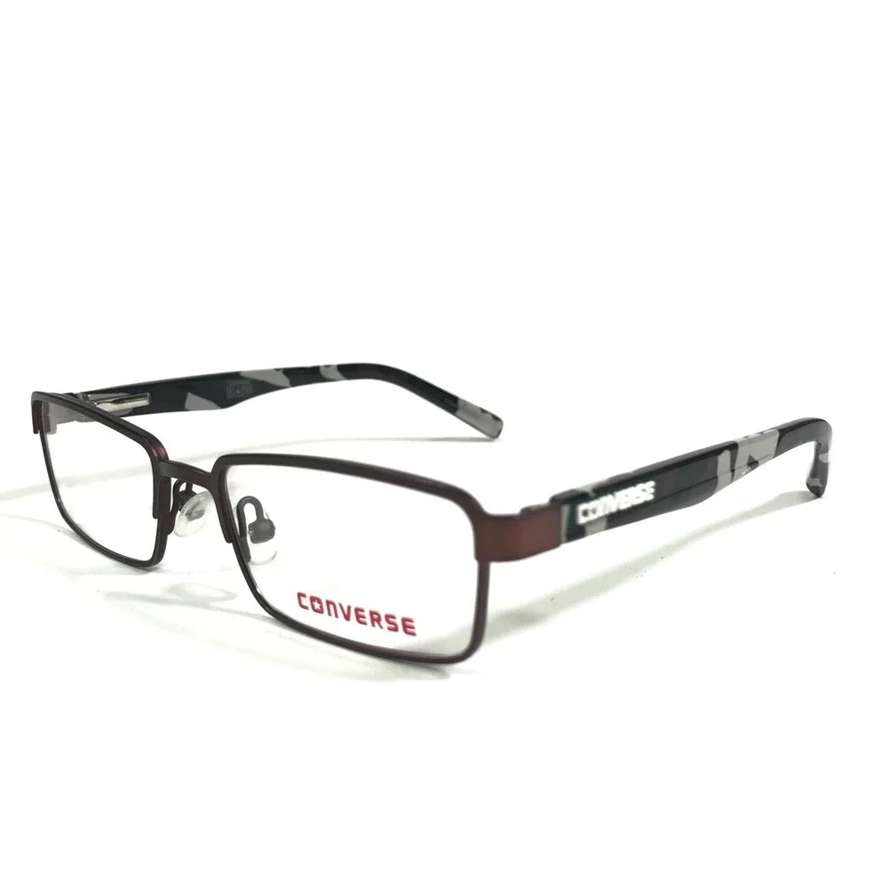 Converse Kids Eyeglasses Frames K012 BROWN Rectangular Full Rim 47-16-125